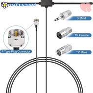 REFINEMENT Radio Antenna, Stereo 75Ohm FM Dipole Aerial, Portable Plug Play Universal Aerial Connect