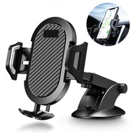 【  Extended Version 】 Sucker Car Phone Holder Dashboard Handphone Mobile Phone Stand in Car No Magnetic Mount Upgrade in 2021 360 Rotating Air Vent Windshield Mobile Stand