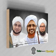 POSTER FOTO + BINGKAI KAYU HABIB ALI AL JUFRI HABIB UMAR BIN HAFIDZ HABIB MUNZIR AL MUSAWA