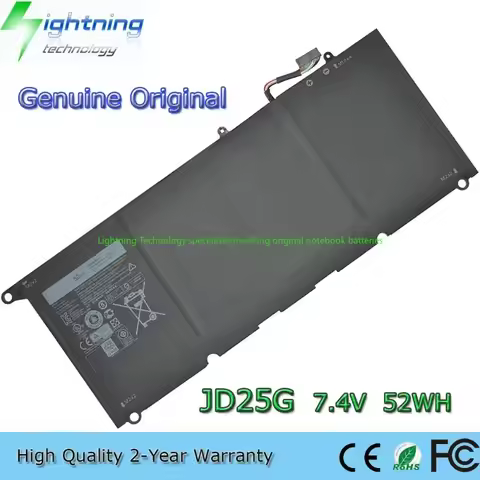 2025 Year Genuine Original JD25G 7.4V 52Wh Notebook Battery for Dell XPS 13D-9343 13 9343 9350 P54G 