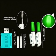 5pcs Set, 2 Fishing Bite Indicators + 2 Rechargeable Batteries + 1 Charger, Fishing Rod , Night Fish