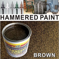 BROWN ( 1L ) HAMMERED PAINT ( METALLIC PAINT HEAVY DUTY ) HAMMERTONE / HAMMERITE Direct to rust Meta