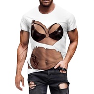 Funny Muscle T-Shirt 3D Printed Ugly Shirt Short Sleeve Bodybuilding Gym Tee Tops Cal Workout Street