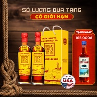 [Hộp 2 Chai - 60N - 500ml] Nước Mắm Tĩn Cá Cơm Ruột Đỏ Độ Đạm 60N Chai Thuỷ Tinh 500ml Nước Mắm Truy