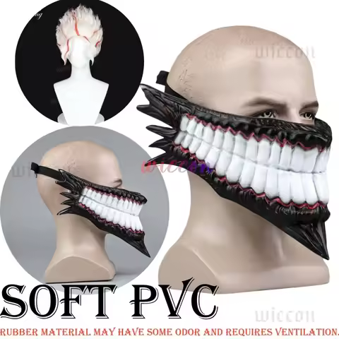 Hot New Anime Dandadan Cosplay Ken Takakura Okarun Devil Mask PVC Mask Halloween Monster Prop Access