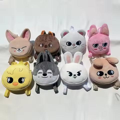 Skzoo Stay Backpack Plush Bag Kpop Backpack Wolf Rabbit Piglet Bunny Cartoon Mini Backpack Chicken F