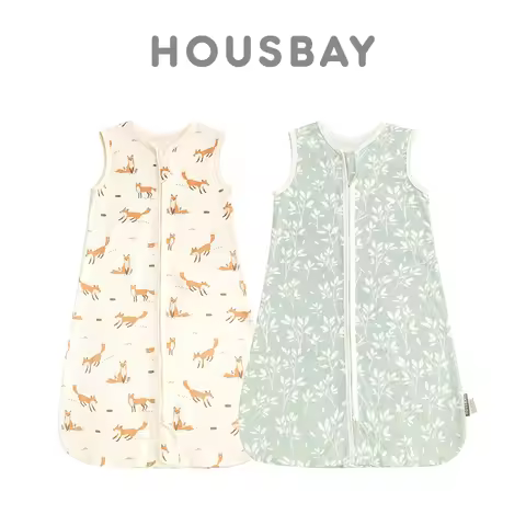 0-24 Months Baby Sleeping Bag Summer Thin Layer Sleep Sacks 0.5Tog One-Piece Sleepwear Beige Wheat P