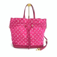 Louis Vuitton lv 粉色 丹寧 水桶 肩背包