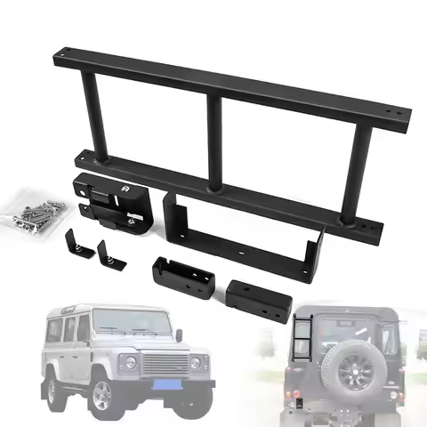 High Quality Metal Stairs Rear Tailgate Ladder With Rear Pedal for Classic Land Rover Defender 110 9