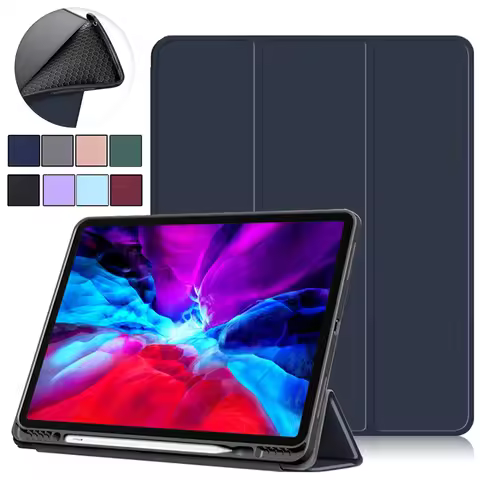 For iPad Pro 11 2021 Case with Pencil Holder Fold Smart Cover For Funda iPad Pro 11 2020 2018 Tablet