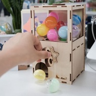 【DIY手作禮物】mini木製迷你扭蛋機-送15顆扭蛋 辦公室療癒小物