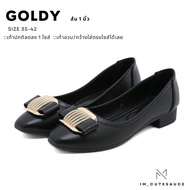 Goldy Beautiful Cutie Adds Outstanding Beauty With Gold Decorative Parts In Front Of The Heel 2 Cm. 