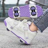 Ultra-Light 4-Wheel Detachable Roller Skates for Kids Outdoor Casual Sneakers for Boys & Girls Sport