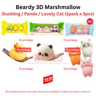 *Halal* Beardy 3D Marshmallow Duckling / Panda / Lovely Cat 30g LOOSE  Halal Viral Candy Peeps [YES 