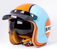 Helmet Retro Rare Collection Double Visor Siap CCC Safety Certificate (Percuma Retro Look Goggles)