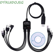 DYRUIDOJSG 8 in 1 USB Programming Cable, ABS USB K-type 8 in 1 Walkie Talkie Connector Wire, Compute