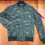 ALPHA INDUSTRIES 日本 迷彩 軍綠 刷毛 logo 防潑水 外套 ma1 軍事 軍裝