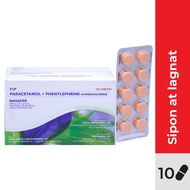 TGP NASAFER Paracetamol + Phenylephrine Hyrdochloride 10 tablets 500mg/25mg analgesic antipyretic