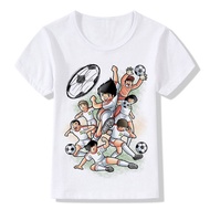 Summer Anime Captain Tsubasa T Shirt Kids Entertainment Short Sleeve T-Shirt Boy Football Movement S