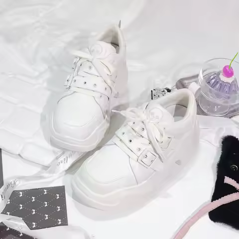Speed Skeleton Gururu Original Y2k Subcultural Mine Water Color System Sneakers Lolita Sweet Girl Si