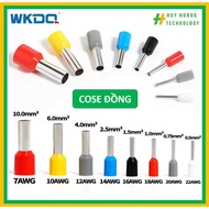 Copper pin connector with wire 0.3mm2 - 10mm2