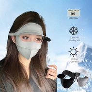 Full Face Mask 99% UV Protection UPF50+ with Hat Brim - KT06 UV Mask Full Face Mask UV Protection Ma
