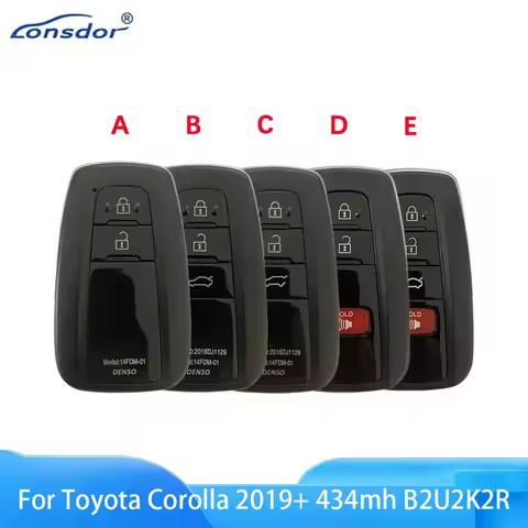 For Toyota Corolla 2019+ Smart Key P/N: 8990H-02050 FCC B2U2K2R Aftermarket Smart Remote Key 4A Chip