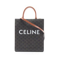 CELINE 小號 Vertical Cabas Triomphe 兩用手提包 191542 帆布 黑色 二手