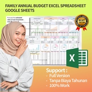 Family Annual Budget Excel Spreadsheet G-Sheets Monthly Biweekly Budget Tracker Couple Financial