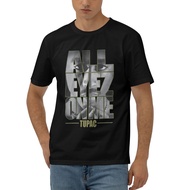 Designs Men Funny Short Tee 2Pac Tupac All Eyez On Me Cotton T-Shirt