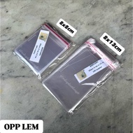 [100pcs] OPP Plastic Glue 8x8cm / 8x13cm / 8x15cm