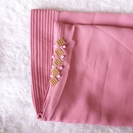 Khimar Ceruty 2 Layer Payet Mutiara / Hijab Ceruti Babydoll Lebaran Rahel terbaru