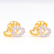 Happy jewelry Diamond Earrings Real Gold 37.5% ER238