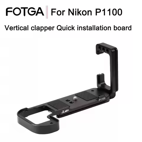 FOTGA P1100 P1000 Camera Extendable Vertical Quick Release L Plate Holder Hand Grip For Nikon P1100 