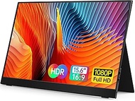 VILVA Portable Monitor - 15.6'' 1080P FHD IPS Display USB-C&HDMI With Cover and Speakers, External M