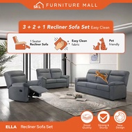 ⚡RAYA PROMO STOCK LIMITED ⚡SKL Furniture ELLA Recliner Sofa Set 1+2+3 Velvet Fabric Sofa Lounge Chai