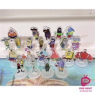 Sponge Bob & The Bikini Bottom Residents Acrylic Cake Topper (22pcs) - Aquarium Cupcake Baking Décor