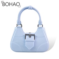 Bohao PVC Barbie Jelly Bag Fashionable All-Match Soft Handle Underarm Bag Dirt-Resistant Easy-to-Was