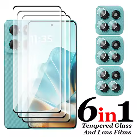 For Motorola Edge 60s Glass For Motorola Edge 60s Tempered Glass Full Cover 3D Curved Screen Protect