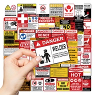 225Warning Sign Sticker Warning Sign Graffiti Shell Notebook Sticker
