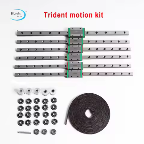 Blurolls Voron Trident Motion Kit Gate-s Belt Hiwin Rails V1.9 F695 Bearings Hiwin Linear Guide 20T 