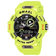 SMAEL Men's Dual Display Sport Quartz Watch Strong Rubber Strap and LED Digital Analog Wristwatches 