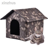☽Pet Dog Cat House Kennel Mat Pad Washable Kitten Shelter Waterproof Outdoor Kitty