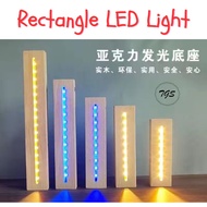 ~TGS~ Rectangular Solid wood Led Night light luminous base