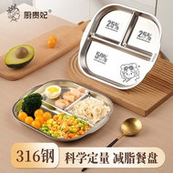 Baby Dinner Plate Household Eating Bowl Dinner Plate Stainless Steel Round Dinner Plate
