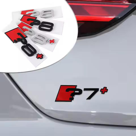 Car Body Rear Trunk Emblem Sticker Letters Auto Tail Badge Decals For Audi A3 A4 A5 A6 A7 A8 Q3 A4L 