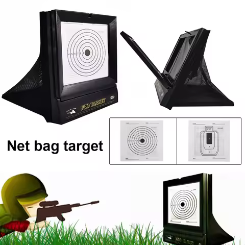Targets Box Shooting Net With 10pcs Replaceable Paper Shooting Targets Portable Gun Targets for Airs
