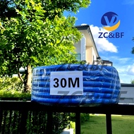 ZC&BF--5M 10M 15M20M 30M 50M 100M สายยางสีน้ำเงิน 4 หุน (1/2 นิ้ว) ผลิตจาก PVC ใหม่ 100% ไม่เปราะ ไ