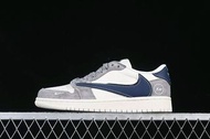 Travis Scott x Fragment Design x Air Jordan 1 Low OG SP AJ1 喬1 閃電聯名 米灰藍勾低幫文化休閑板鞋 CF3688 066269