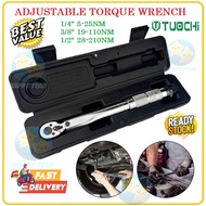 1/4" 3/8" 1/2" ADJUSTABLE TORQUE WRENCH 5-210NM RACHET RATCHET NUT SOCKET DRIVER OPENER BUKA NAT BOL